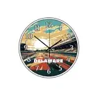 State Of Delaware Wall Clock Time Piece Wall Hanging Watercolor Art Retro design