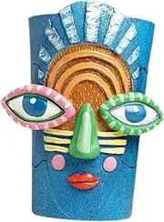 WeiLaiKeQi Resin Flower Pot in The Shape of A Female Head with Drainage Feature, as described, Size L