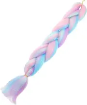 SAFIGLE Colored Braiding Hair Extension Vibrant Synthetic Ponytail Hairpiece for Parties Comfortable Fit Eye Catching Braided Style