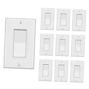 Decorator Switch with Wall Plate, Electrical Rocker Light Switch, 3 Way 10