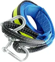 BUGUUYO 1 PC Practical Emergency Tow Rope Heavy Duty Auto Pulling Rope with Sturdy Forged Hook for Trailer Truck and Vehicle Activities