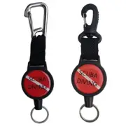 Diving Extendable Lanyard Stainless Steel Retractable Cord with Metal Hook