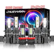For Smart Forfour 2005-2007 6x LED Headlight Hi/Lo+Fog Light Bulbs H7+H7+H11 (for: Smart)