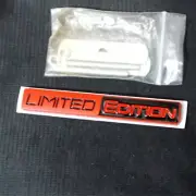 1x Matte Red Black LIMITED EDITION Metal Front Grille Badge Emblem Turbo Vehicle (for: Porsche)