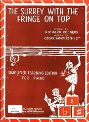 HAMMERSTEIN THE SURREY WITH THE FRINGE ON TOP SHEET MUSIC PIANO SIMPLIFIED 1947