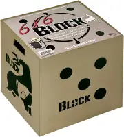 Block 6-Sided Arrow Archery Target with Polyfusion Technology, Black, 18 X 18 X