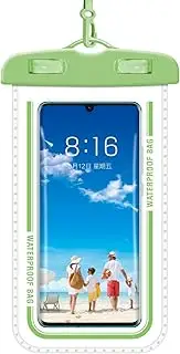 VerdeRoot Waterproof Phone Pouch, IPX8 Universal Waterproof Case Dry Bag Phone Protector for iPhone 15 14 13 12 11 Pro Max, Galaxy S23 S22 S21 S20, Pixel - Fits All Phones Up to 7.2‘‘ (Light Green)