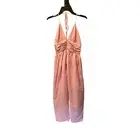 Charles Henry Ruched Halter Midi Sundress In Mauve XS NWT