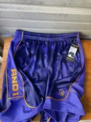 NWT AND1 Men's Basketball Gym Shorts 11" Spectrum Blue Purple Gold Men's L