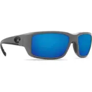 Costa Fantail Matte Gray Frame Sunglasses w/Blue Mirror 580P 06S9006-90062559
