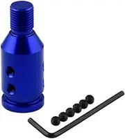 ACAECMGGFP M12 X 1.25 Mm Universal Aluminum Gear Shift Shifter Knob Adapter 4 Color Shift knob(Blue)