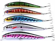 5pcs Artificial Bait Kit Crankbait Fishing Baubles Set of Wobbler for Pike Bass Fishing Lure/Accessories/Tackle