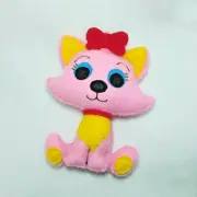 Cute Kitty Cat Animal Plush Felt Stuffed Soft Toy For Kids Baby Handmade New