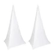 Speaker Stand Cover White Tripod Stand Skirt Skrim Double Side DJ Speaker Lig...