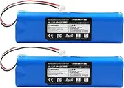 Vacuum Cleaner Battery Pack Capacity Replacement，Compatible for XiaoMi Lydsto R1，Compatible for Roidmi Eve Plus，Compatible for Viomi S9 12800mAh Accessories Parts (Color : 12800mAhX2, Size : 14.4V)
