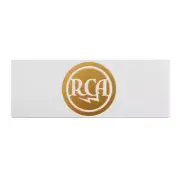 RCA Speaker Custom Made Aluminum Logo Badge 106mm(4.17")X39mm(1.53") white