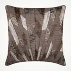 Couch Cushion Case Brown 16"x16", Home Decor Silk Fabric - Glamorous Streaks