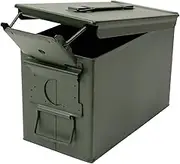 Cabinet Safes 50 Cal Metal Ammo Can Steel Multifunction Ammo Box Safe Box Long-Term Waterproof Ammunition Valuables Gun Safes(Green No Hole Box)