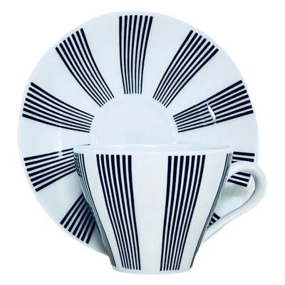 RARE Richard Ginori SOPHIA BLACK Sesto Florentino Demitasse Cup & Saucer Set(s)