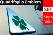 alfa romeo cloverleaf side badge QV quadrifoglio verde 90mm thin stickers GTA (for: Alfa Romeo)