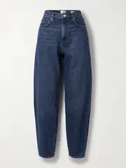 [FRAME] FRAME - The Narrow High-rise Tapered Jeans - Mid denim - 26 26 Blue