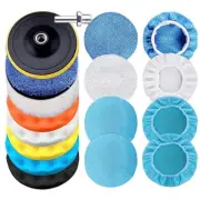 17 Pcs Polishing Pads Kit,3 Inch Sponge Buffing Pads,Buffer for Car Detailing...