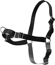 No Pull Dog Harness, Adjustable Harness for Dog Training, Walking & Teach Better Leash Manners, Easy Control to Help Prevent Pets Pulling on Walks (Black, Medium)