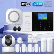 New Wireless Home Alarm System GSM WiFi with Motion Sensor Detector BurglarAlarm