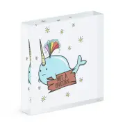 Narwhal Not A Unicorn Acrylic Photo Block Frame Funny