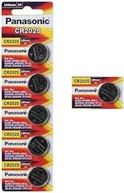 Panasonic CR2025-6 CR2025 3V Lithium Coin Battery (Pack of 6)