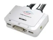 Linkskey 2 Port DVI USB KVM Switch with QuickSwitch Button