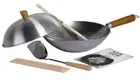 Ken Hom Non Stick Classic Carbon Steel Wok 31cm Gift Set with Accessories