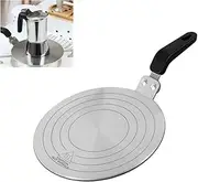 Gocoffun Heat Diffuser Plate,20cm Stainless Steel Gas Stove Diffuser Plate, Cooktop Heat Diffuser Cooking Induction Adapter for Moka Pot, Coffee Cookware (7.9 inch)