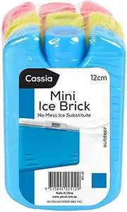 6-10 Hour Mini Ice Bricks, 12 cm Length (Pack of 3), Cassia