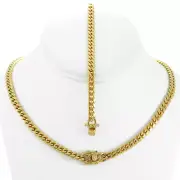 6mm Miami Cuban Link Bracelet 8'' & Chain 16'' 18k Gold Plated Stainless Steel