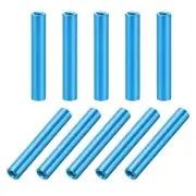 10PC M3x30mm Round Aluminum Standoff Column Spacer Female Blue for DIY