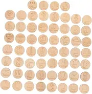 MOBUTOFU 60Pcs Wooden Clothing Labels Organization Tags for Closet Shoe Cabinet Versatile Wood Tags for Home Storage Efficient Labeling