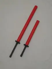 RED Foam Training Sword Set Katana Wakizashi Espada Y Daga for Sparring Safe