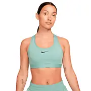 Nike Womens Swoosh Medium-Support Padded Sports Bra - Blue