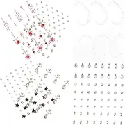 6 Sheets Right Now Gem Diamond Stickers Eye Shadow Palette Foam Glow Sticks Bulk Eyeshadow Palette Blush Brush Decorative Glitter Headband Liquid Eyeliner Rhinestones