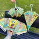 臺灣熱賣 海綿寶寶雨傘 兒童森系雨傘 三折傘 全自動直柄傘 可愛卡通折疊成人傘 優質