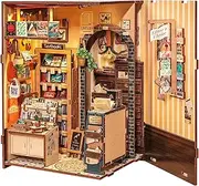 CUTEBEE Book Nook Kit - DIY Miniature House Dollhouse Kit for Adults and Teens, 3D Wooden Puzzle Booknook Build Bookshelf Decor, Gifts for Family and Friends(The Scholar's Bookstore)
