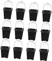 ibasenice 12 Sets Durable Plastic Nursery Plant Pots Multipurpose Garden Flower with Smooth Surface for Easy Cleaning for Seedlings and Planting Enthusiasts