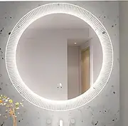 Bathroom LED Vanity Mirror, Illuminated Bathroom Toughened Mirror with LED Lights Dimmable Shatter-Proof Tempered Wall Mirrors with Demister Pad for Bedroom with Hand-Wave Function (Hand-Wave Led)