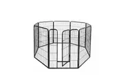 Pawz 40" Double Door Pet Crate With Divider Black