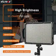 VILTROX VL-D640T LED Video Light 3300-5600K Bi-Color Dimmable Camera Panel Light