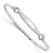925 Sterling Silver ID Bangle Bracelet
