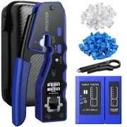 Rj45 Crimper Tool Kit Allinone Stripper Cutter Crimper Tool For Rj45 Cat6 Cat5 C