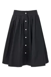 MOSCHINO Jewel Button Nylon Blend Skirt