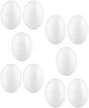 Tofficu Foam Easter Eggs for Crafts 10pcs 9cm Eggs Shape Foam for Easter DIY and Easter Decoration, Smooth Oval Shaped Balls for Dragon Egg, Home, School,